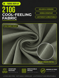210g cool-feeling fabric swatch showing micro-weave detail, moisture wicking and breathable texture