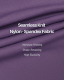 Close-up of seamless knit nylon spandex fabric – moisture-wicking, shape-retaining, high elasticity activewear material by EnovStars