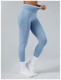 InnoExplore Custom Seamless Scrunch Butt Leggings in Baby Blue - Wholesale Yoga Leggings